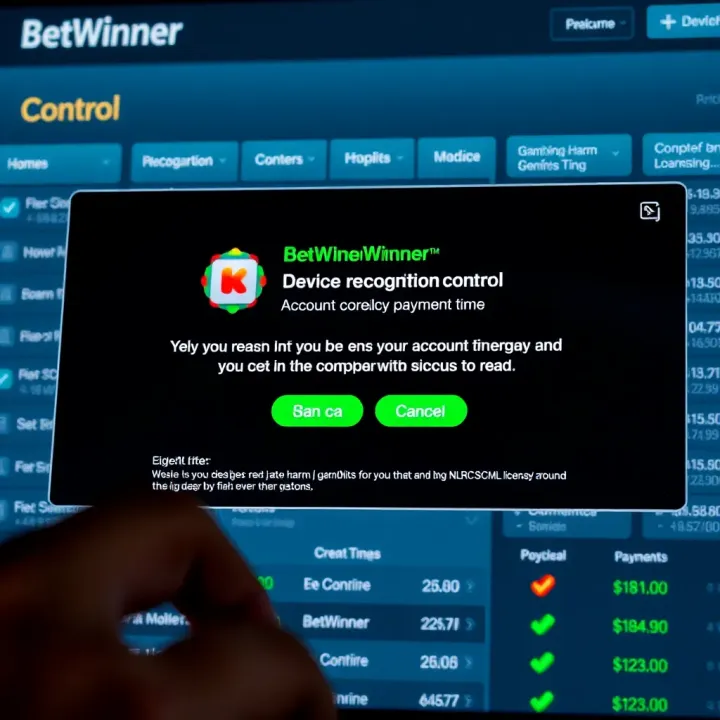 Navigation interface of Betwinner online showing betting options and account features