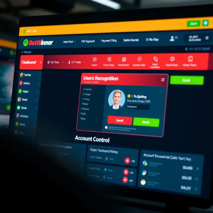 User interface of Betwinner platform showing navigation menu and betting options
