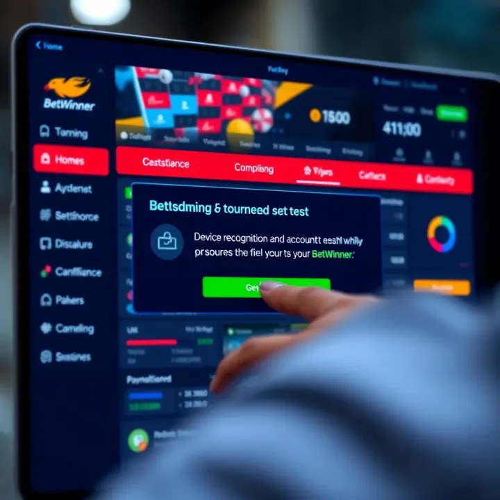 User interface showing Betwinner UG registration screen with input fields and a submit button