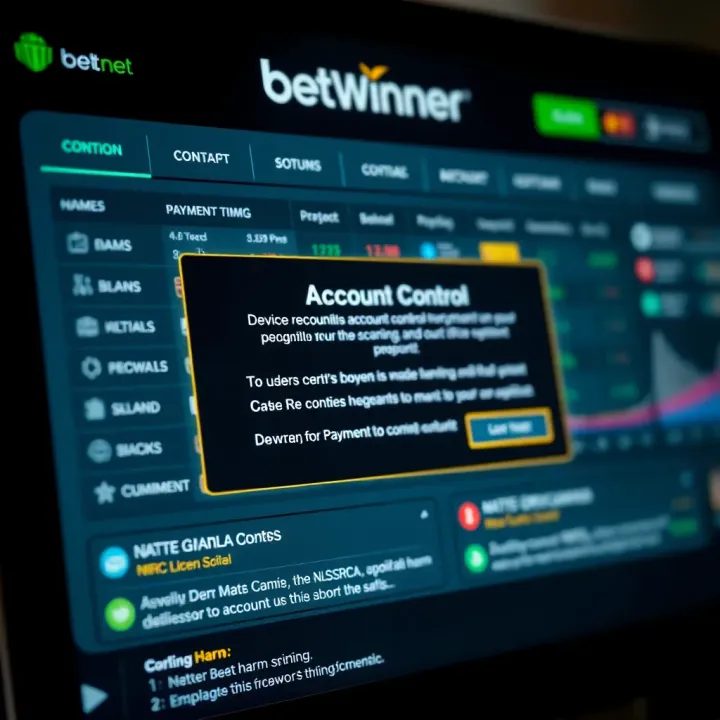 User managing account settings on a digital betting platform