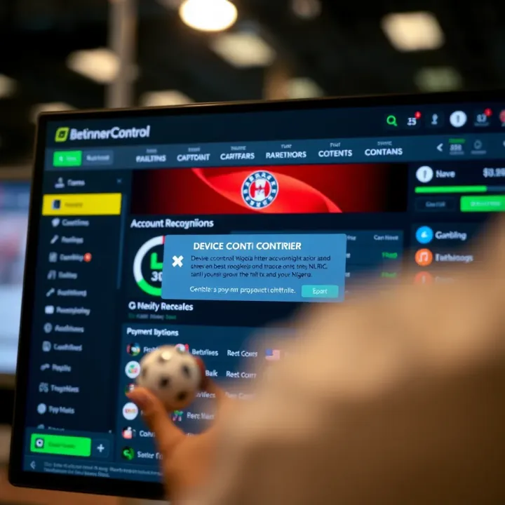 Mobile Betting and Payment Methods for Nigerian Correct Score Bets Mobile device displaying a betting application with various payment options